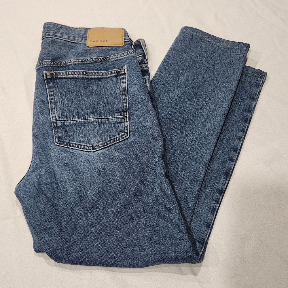 PacSun Blue Stacked Skinny Denim Sz 32x34